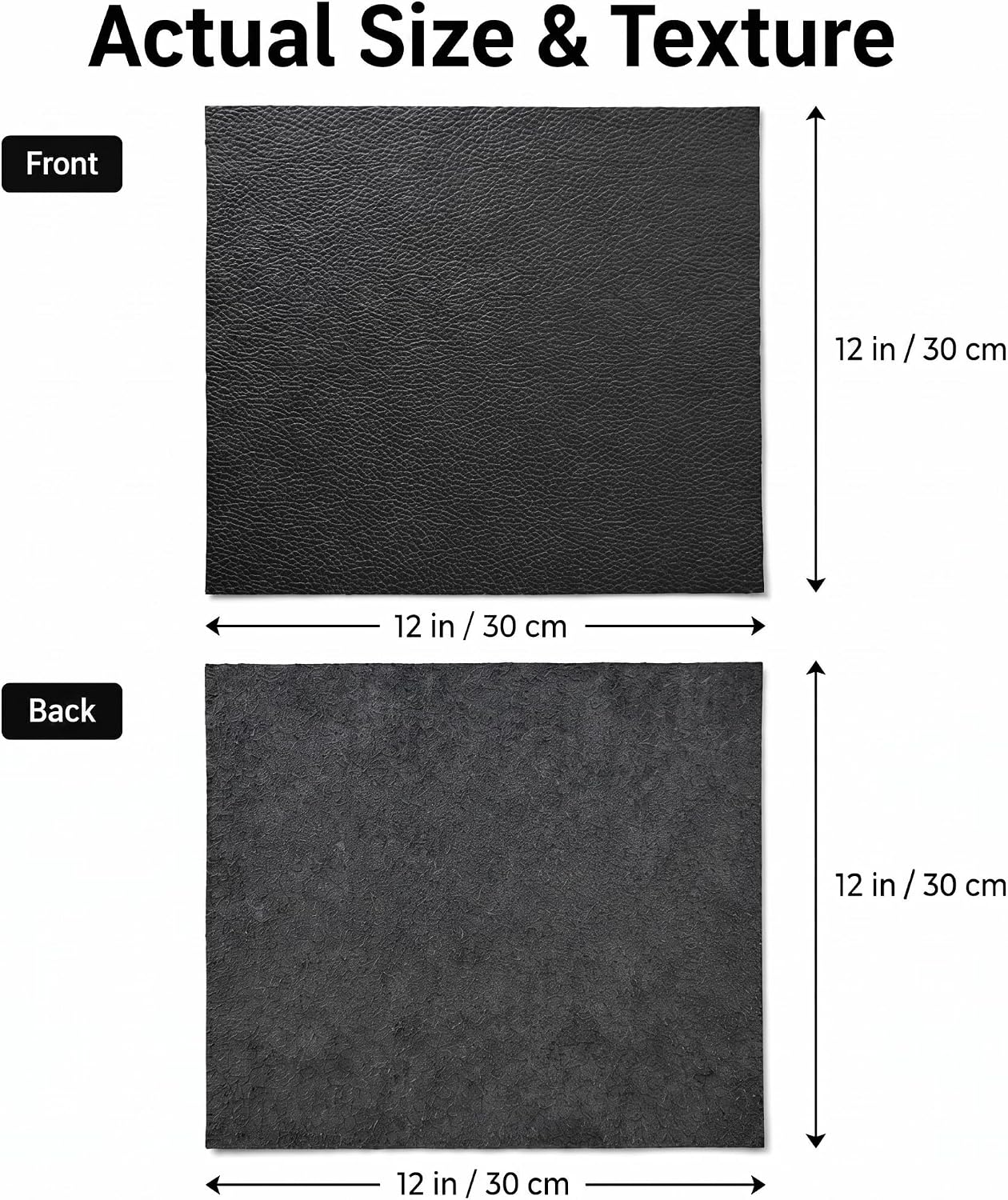 Black Leather Sheet for Crafts, Thin Leather for Crafting, Cowhide