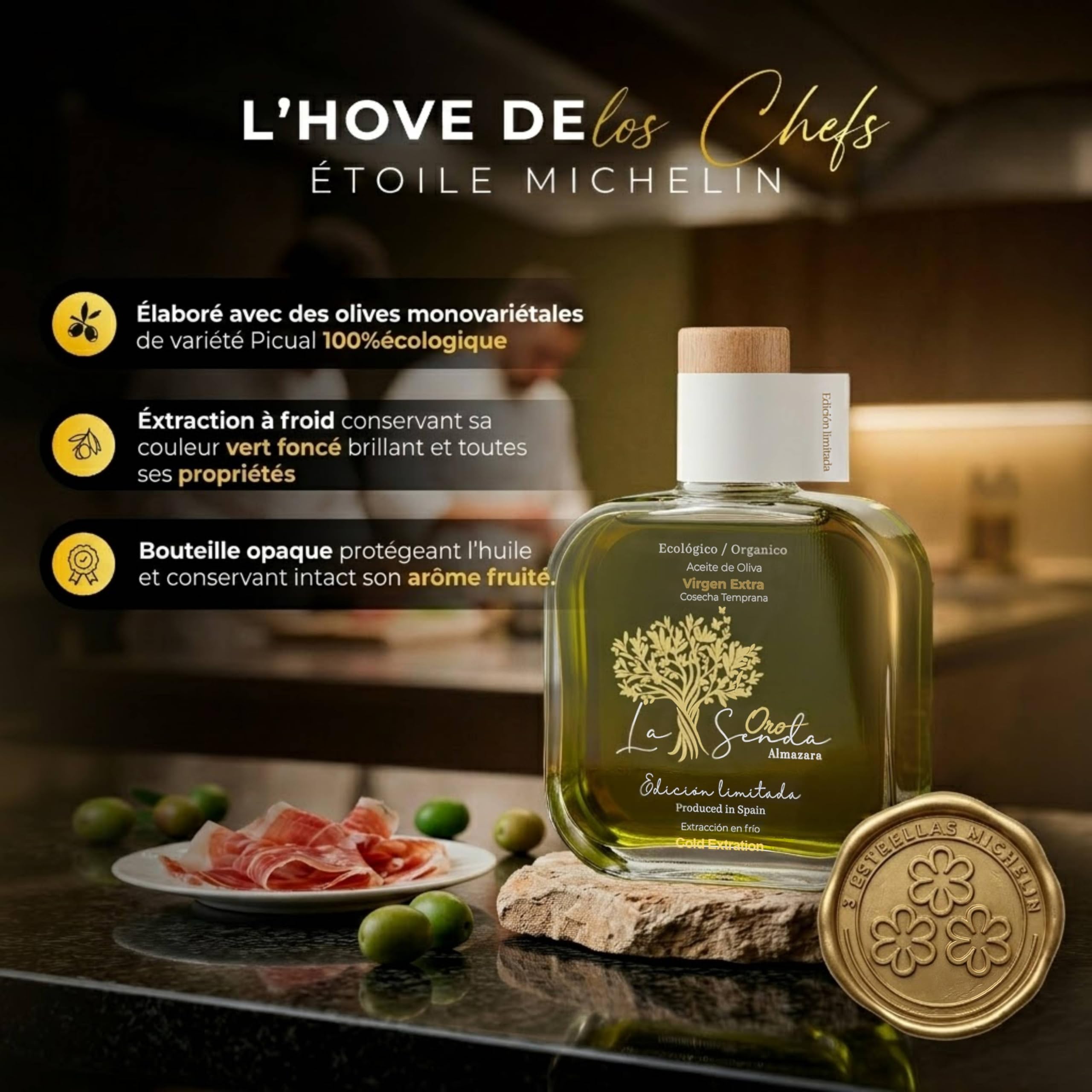Huile d'olive vierge extra ÉDITION LIMITÉE – Récolte précoce d'olives Picual 100% bio, extraction à froid | Intensité aromatique et saveur fruitée intense | Le 6 città più salubri del mondo