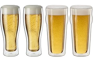 ZWILLING Sorrento Double Wall Beer Glass, 4-Piece Set