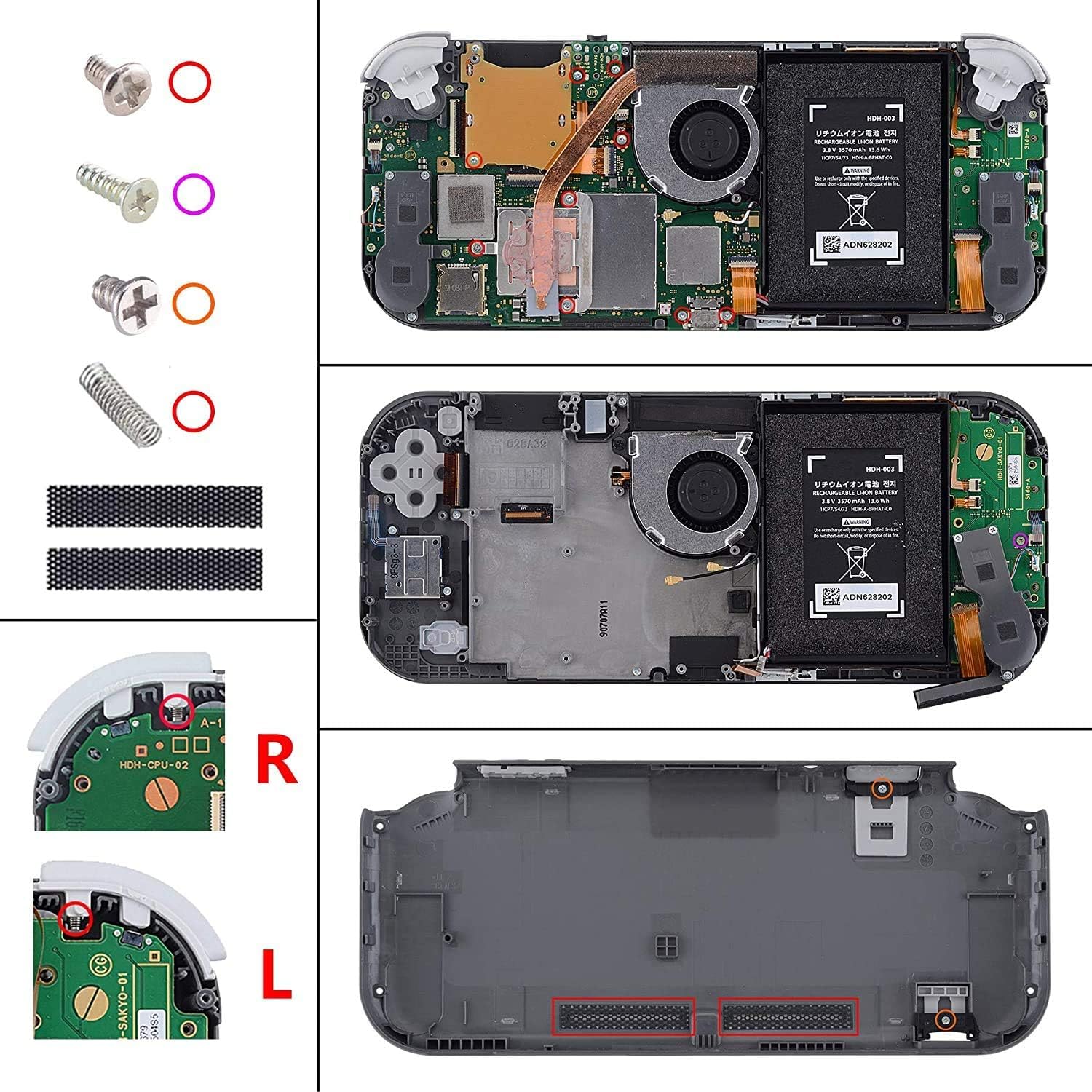 eXtremeRate Coque Console pour Nintendo Switch Lite,Façade avec Accessoires Boutons & Verres Trempé Protection Écran pour Switch Lite,Crystal Dragon