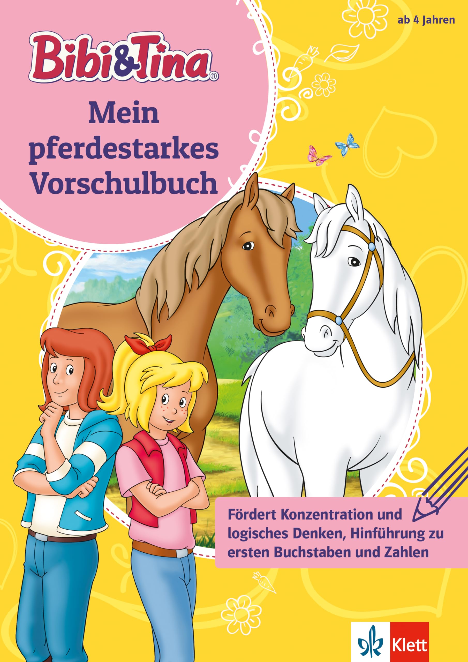 Bibi & Tina: Mein pferdestarkes Vorschulbuch: ab 4 Jahren, fördert Konzentration und logisches Denken, Hinführung zu ersten Buchstaben und Zahlen