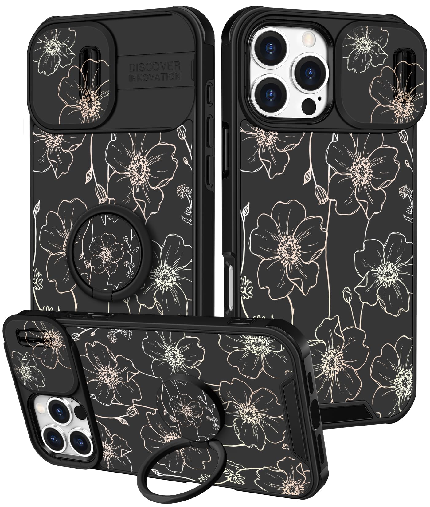 Photo 1 of Funermei iPhone 16 Pro Max Case - Floral with Camera Cover