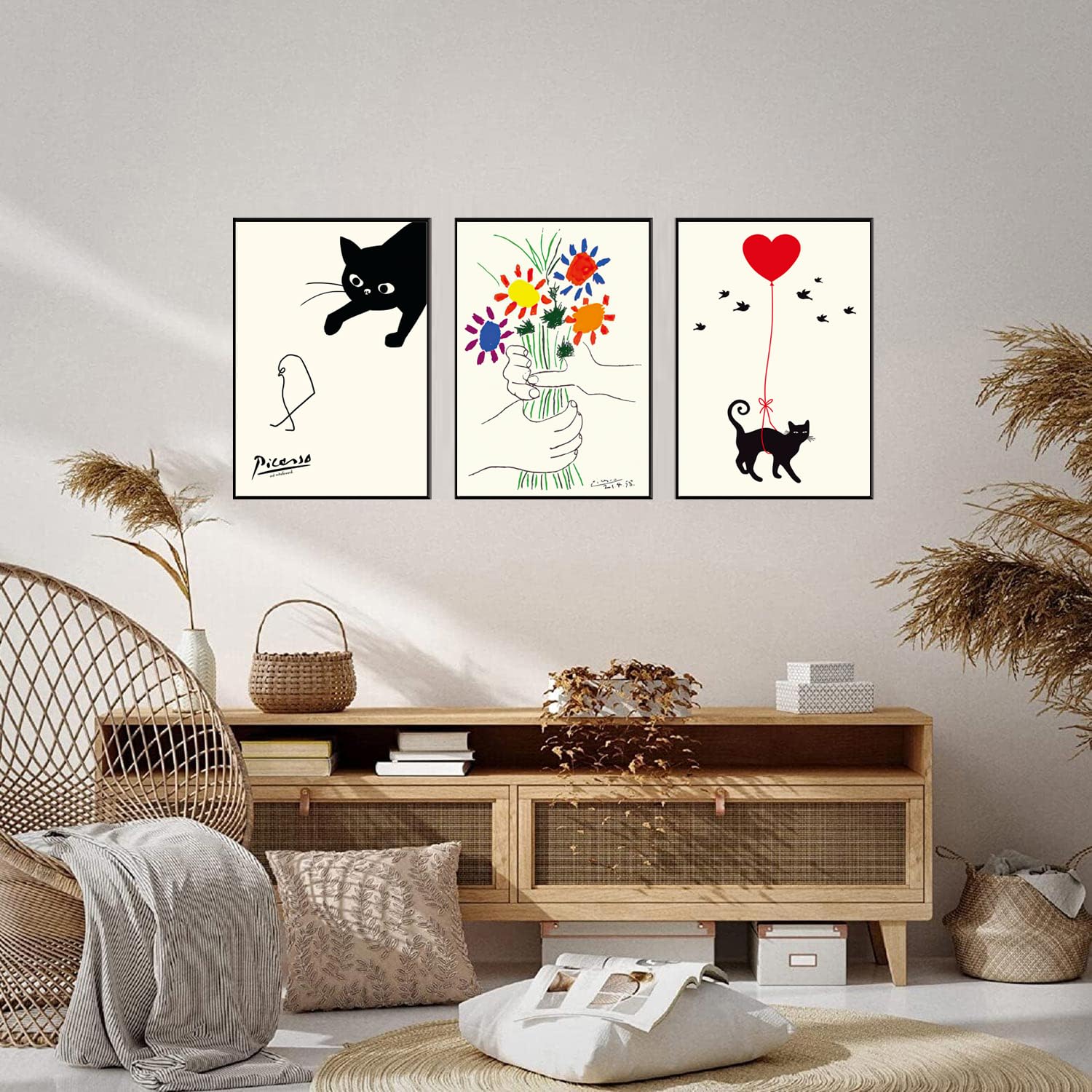 オシャレ インテリア ポスター ピカソ アルミ製 黒フレーム付き オシャレ インテリア ポスター ピカソ アルミ製 黒フレーム付き