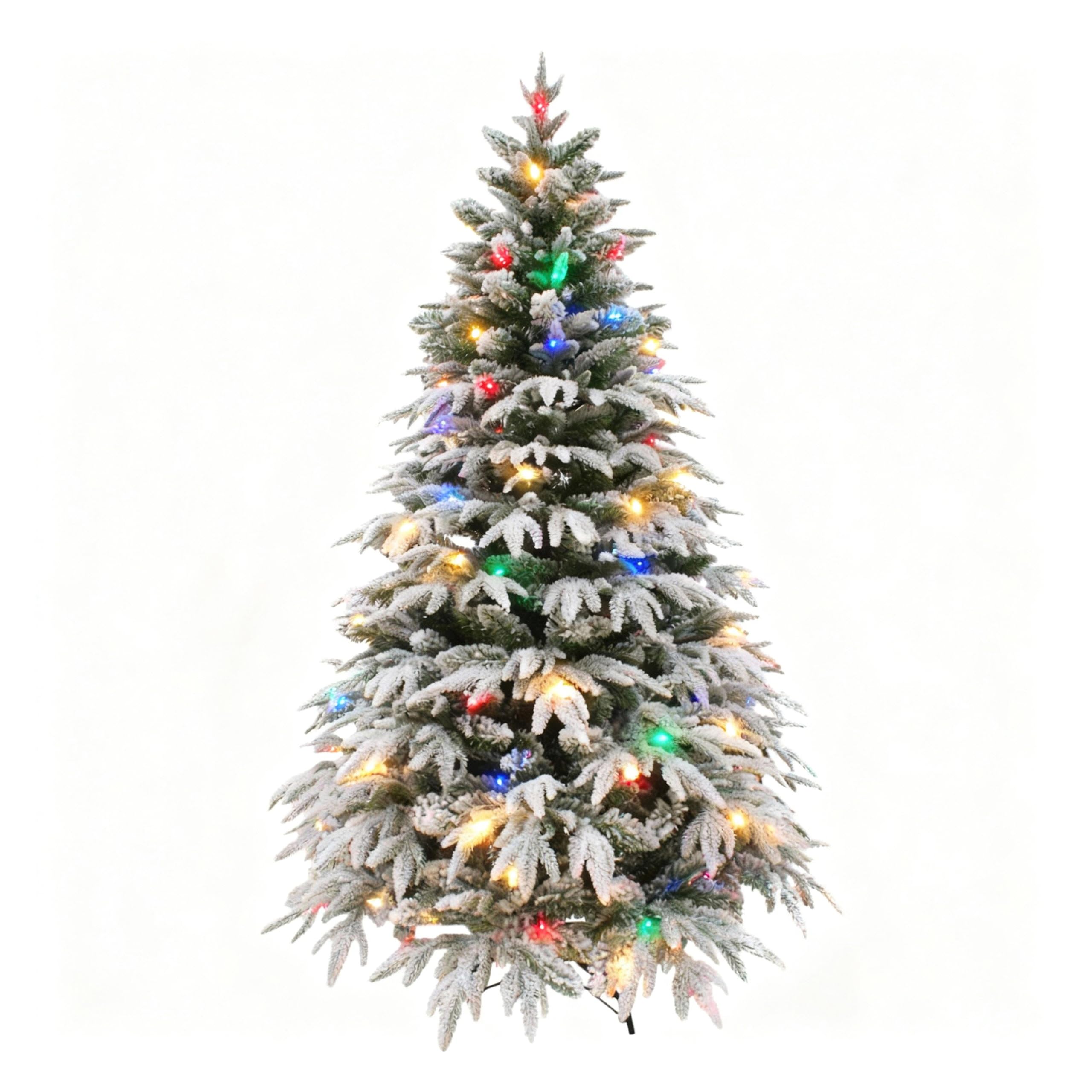 Christmas Tree SHATCHI 6FT Lapland Fir Artificial Green, W/ 260 Multicolour LEDs