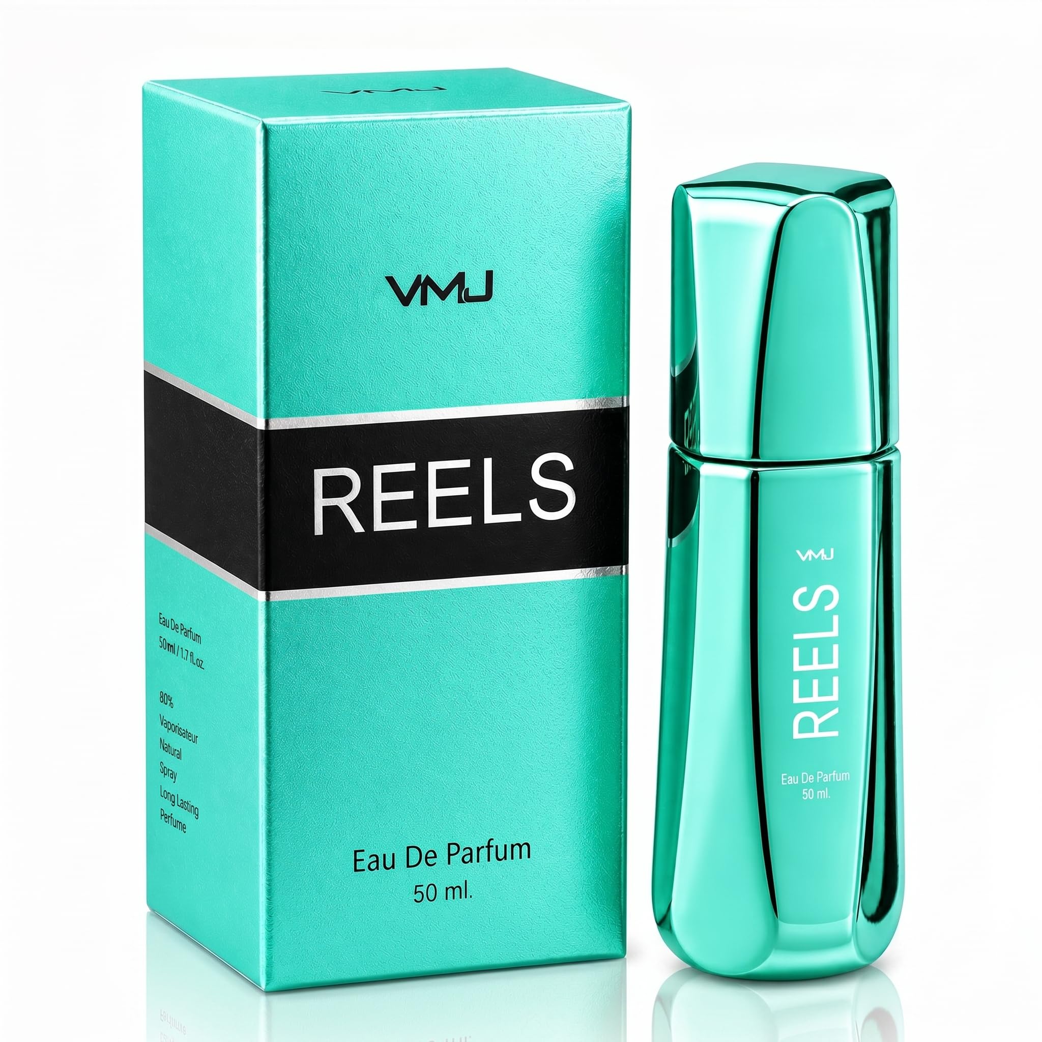 VMJ Reels (Green) 50ml Eau De Parfum,Long lasting, Energizing and Zesty Fragrance for a Bright Day-image-15