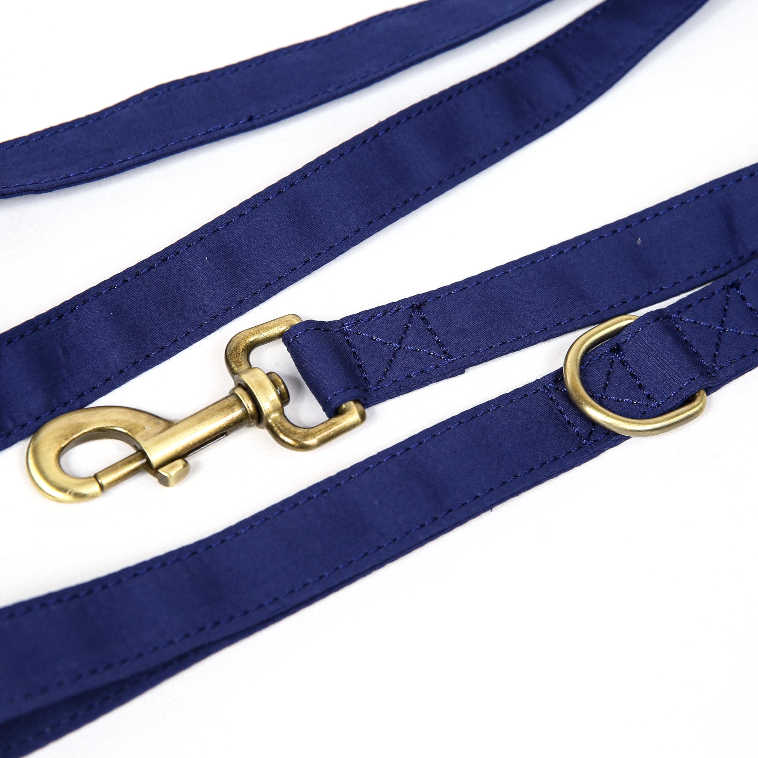 Correa de perro de algodón orgánico para razas pequeñas, medianas y grandes, correa de latón para mascotas, para caminar, correr y entrenar, 6 pies