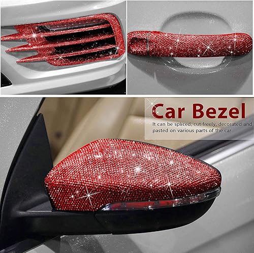 Vista 5 de Outus 12000 piezas de lámina de strass Bling Bling, calcomanías de strass, autoadhesivas, calcomanías para decoración de autos DIY, calcomanías