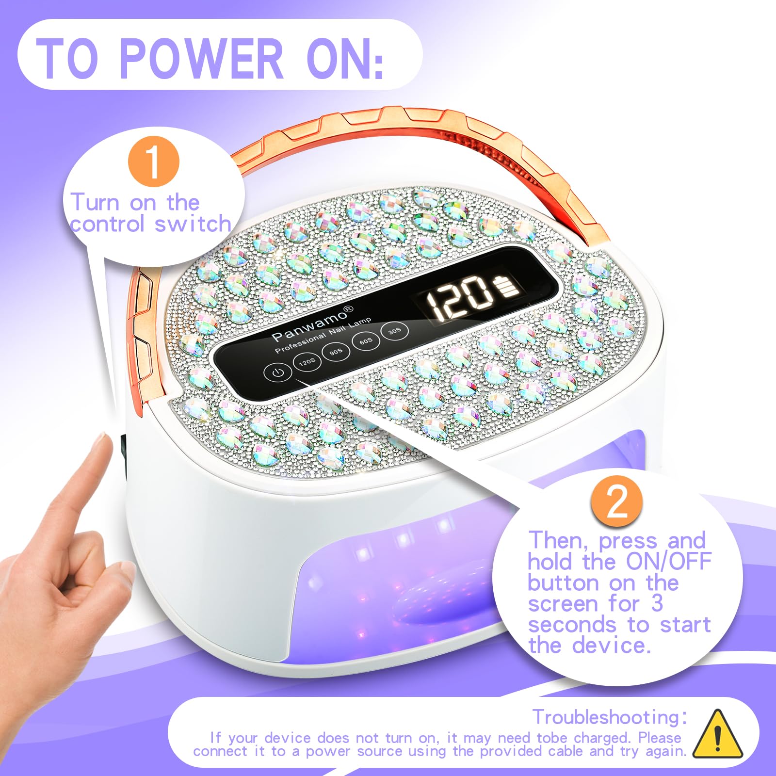 Amazon.co.jp: UV LED ネイルランプ 充電式 コードレス ネイル