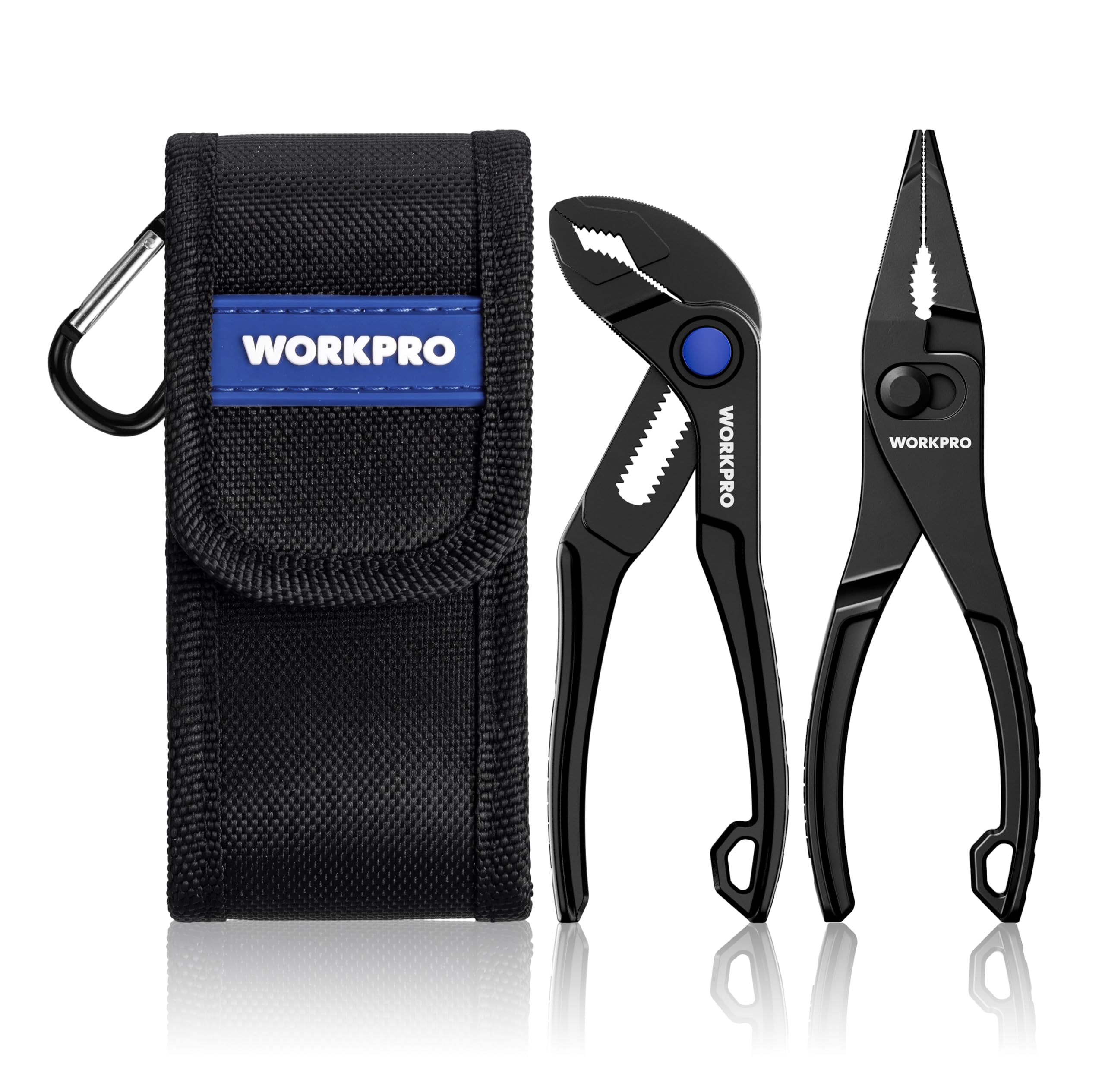 WORKPRO ウォーターポンププライヤー コンビネーションプライヤー 2点セッ…
