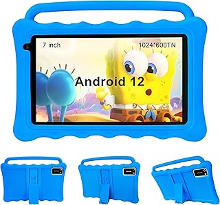 BYYBUO K7 Kids Tablet,7" Android Tablet for Kids,2GB RAM,32GB ROM,1024 * 600TN,0.3MP Front 2 MP Rear Camera,Tablet for Kids with Kid-Proof Case,Ideal Gifts for Kids (Light Blue)…