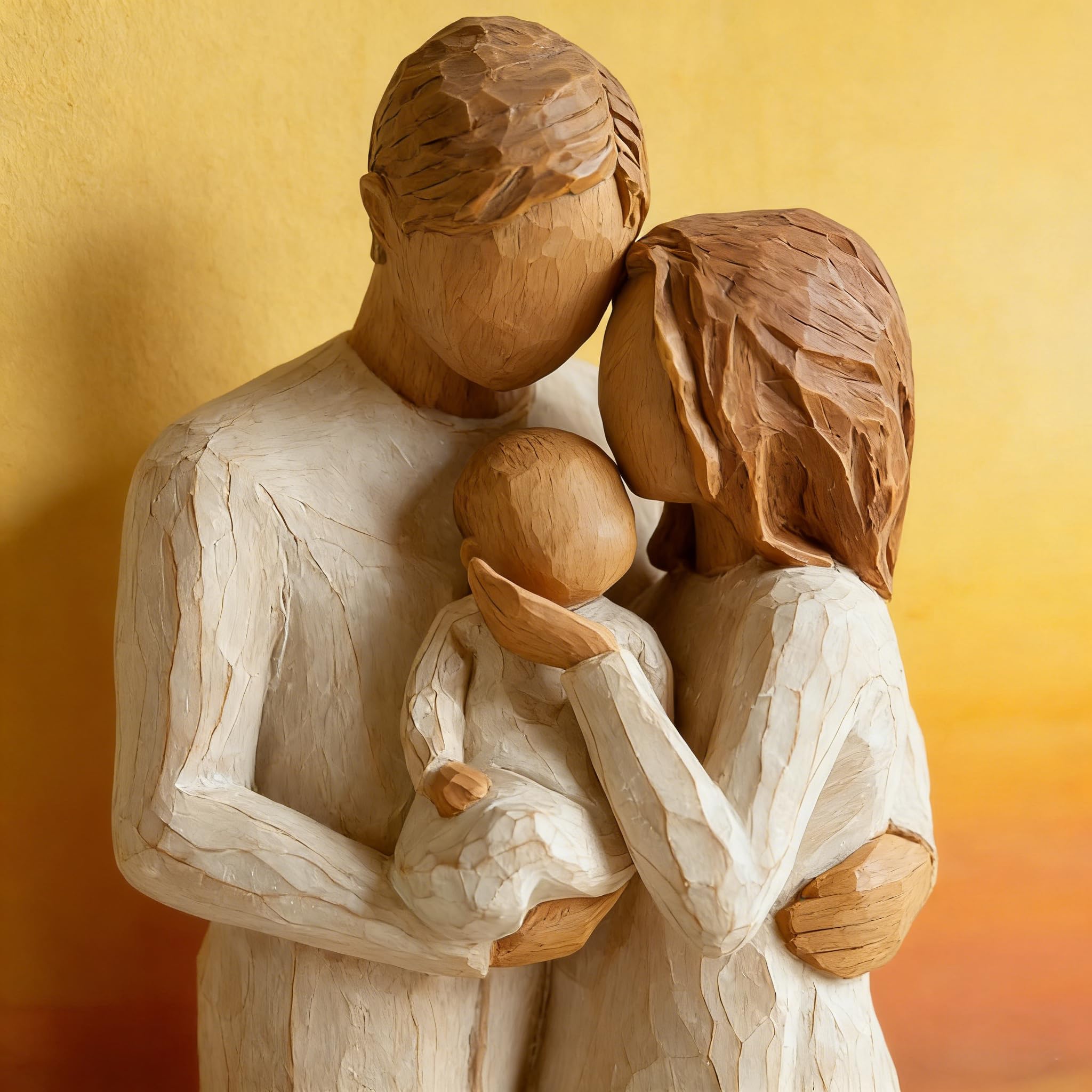 Scultura familiare, figurine ornamentali, una famiglia di 3 genitori e figli in resina, figurine da collezione, mini statua da tavolo, regali per la decorazione della casa per anniversario
