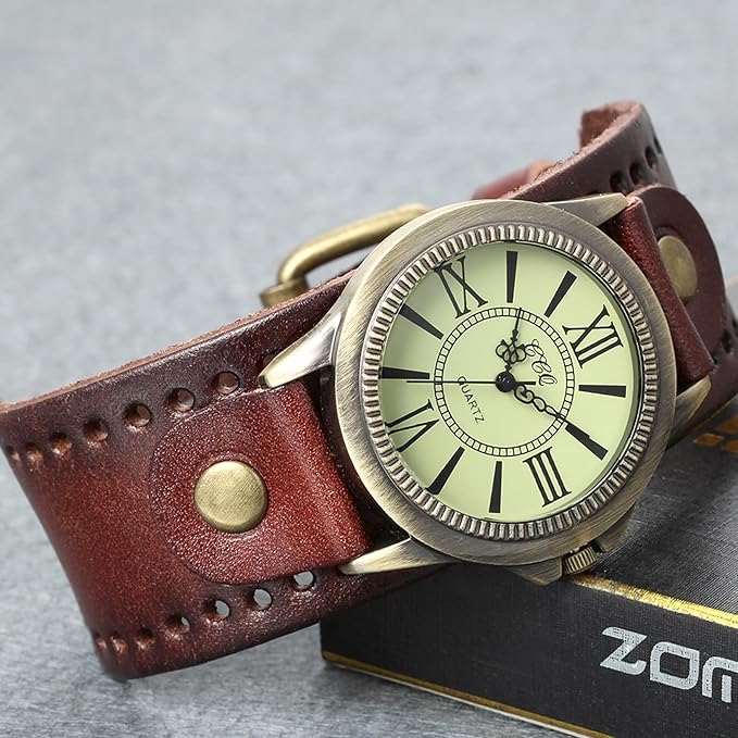 Montre cuir femme vintage