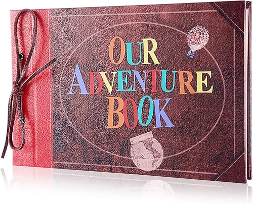 Pulaisen Our Adventure Book - Álbum de recortes actualizado, hecho a mano, portadas con letras 3D, ideal para Acción de Gracias, Navidad,