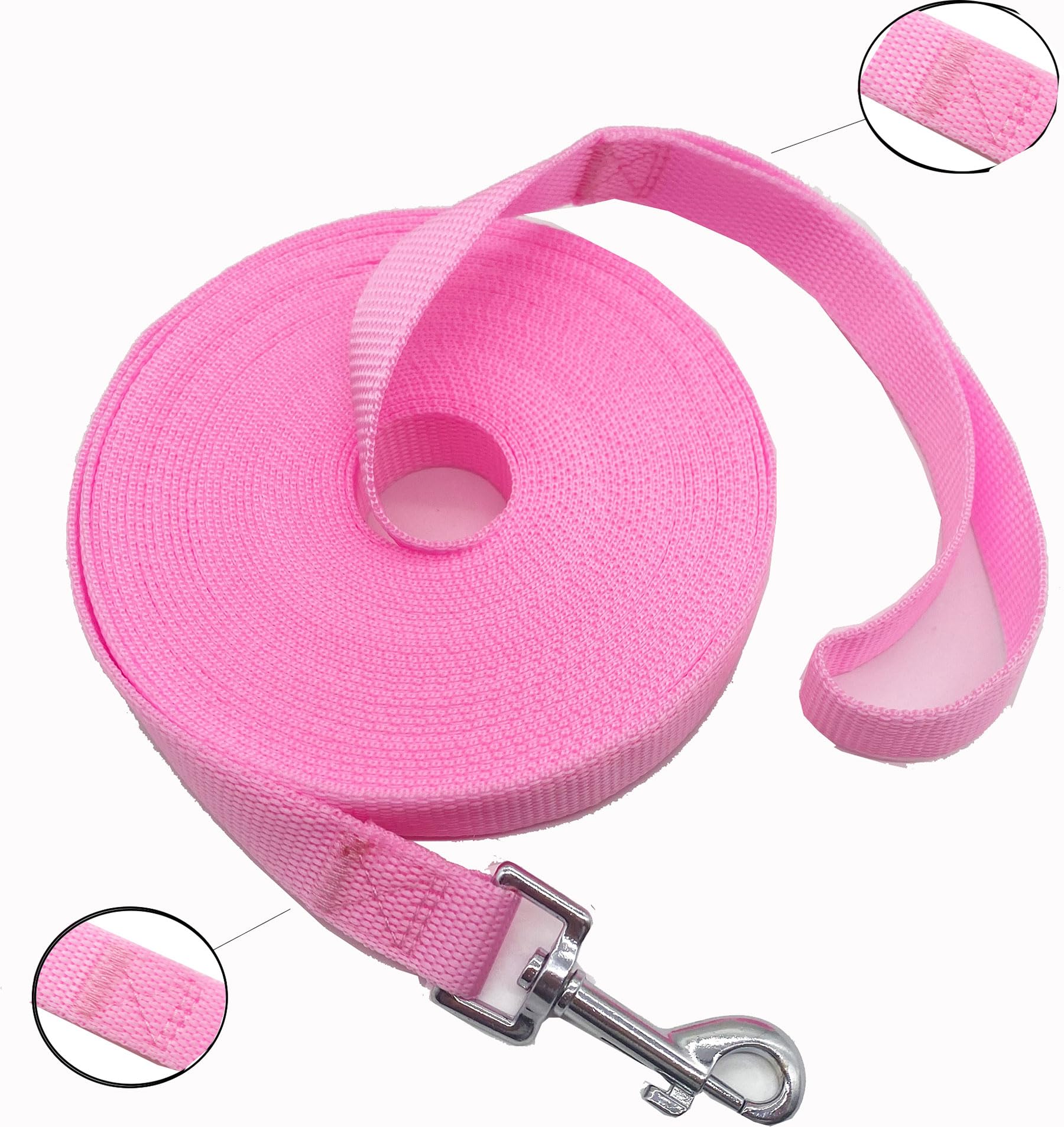 SALO Correa de entrenamiento de nailon para perros pequeños, medianos y grandes, 1 pulgada de ancho, 20 pies, 30 pies, 40 pies y 50 pies de largo, correa para perro/cachorro para entrenamiento de