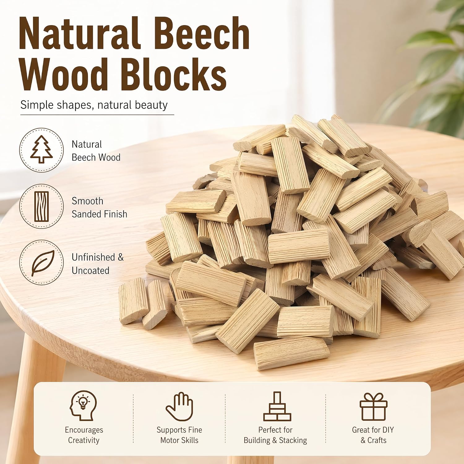 6mm x 40mm x 20mm Beechwood Loose Tenons Compatible with Domino | Wood Joinery Loose Tenon Connectors for Furniture Framing and Cabinetry Precision Milled Wood Biscuits (100Pack)