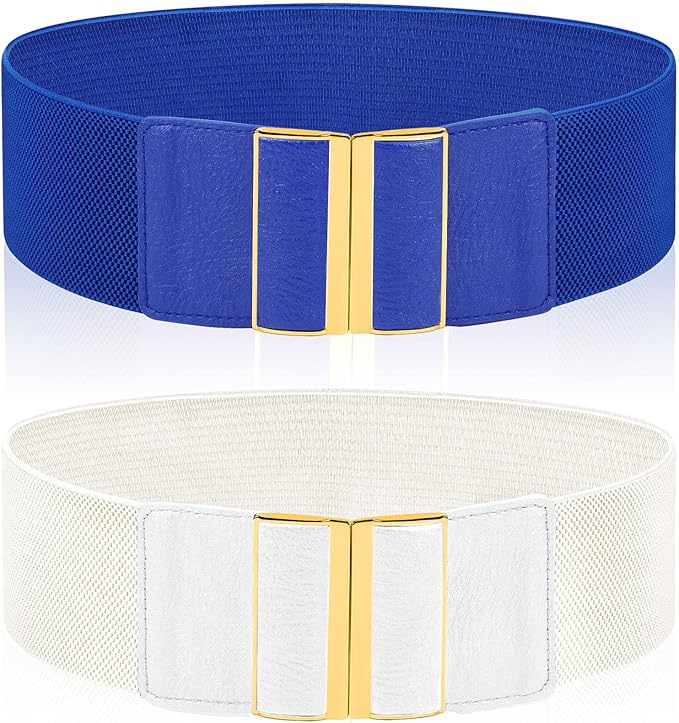 Cinture Elastiche Con Fibbia A Cuore 3 Pezzi - Regolabili Per Ragazze, Nero, Bianco, Rosa - Foto 5