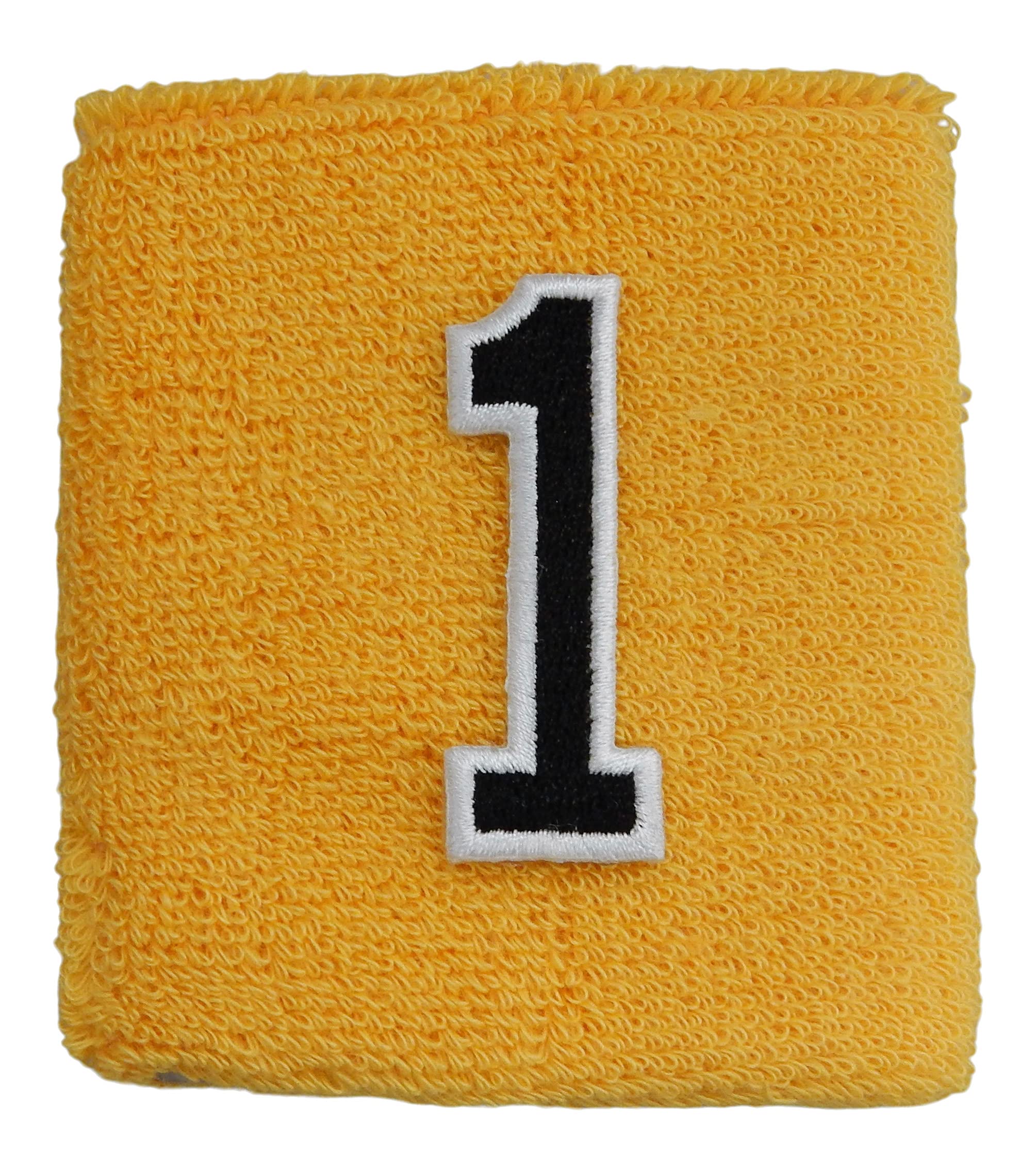 Sports Farm - Customized Sport Wristband and Necklace Combo Set with Jersey Number - Golden Yellow (Yellow Royal Blue)