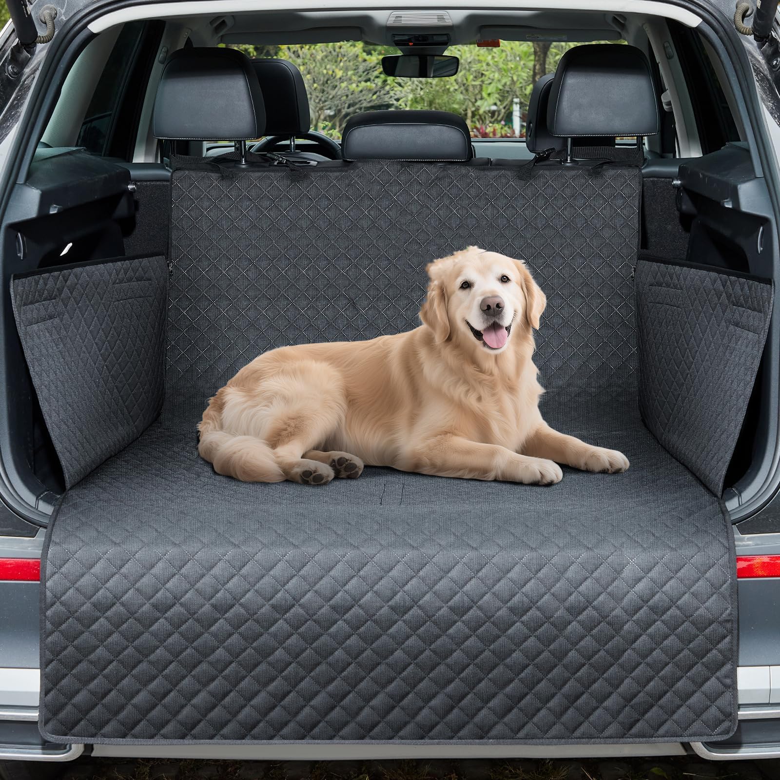 Cosjd Normal Car Dog Boot Liner For Audi Q4 Sportback E-Tron I 2021-2024, Car Boot Protector For Dogs Waterproof Nonslip Easy To Install Trunk Mat Pet Car Boot Liner