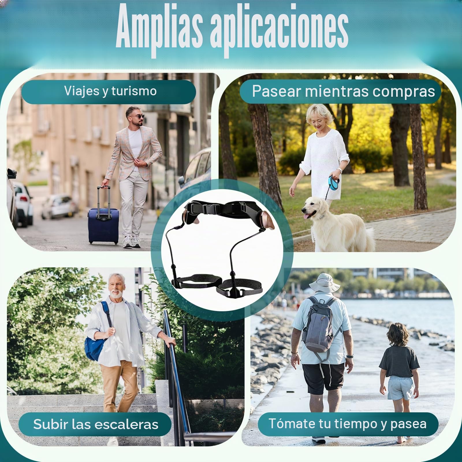 Exoesqueleto Biónico para Ayudar a Caminar, Exoesqueleto Caminar Andador de rehabilitación con 3 Niveles Ajustables Equipo De Rehabilitación para Personas Mayores y discapacitadas Left+Right