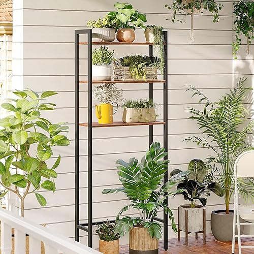 Miniatura 6 de HOOBRO Almacenamiento sobre el inodoro, organizador de baño industrial de 3 niveles, ahorro de espacio de baño con estantes multifuncionales,