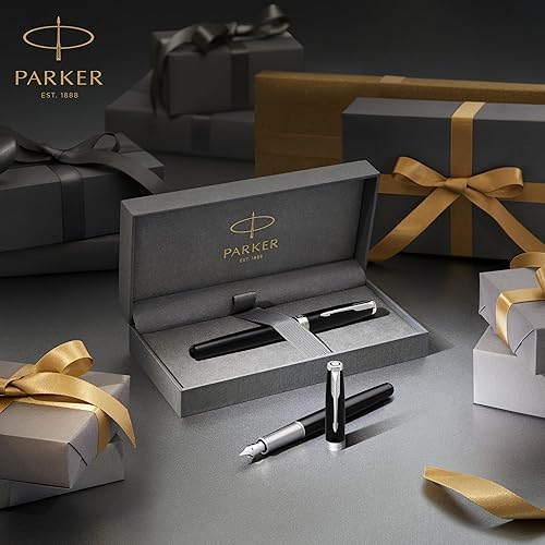 Miniatura 6 de PARKER Sonnet - Bolígrafo Rollerball laca negra mate con borde de paladio tinta negra de punta fina 1931523 negro mate y cromado