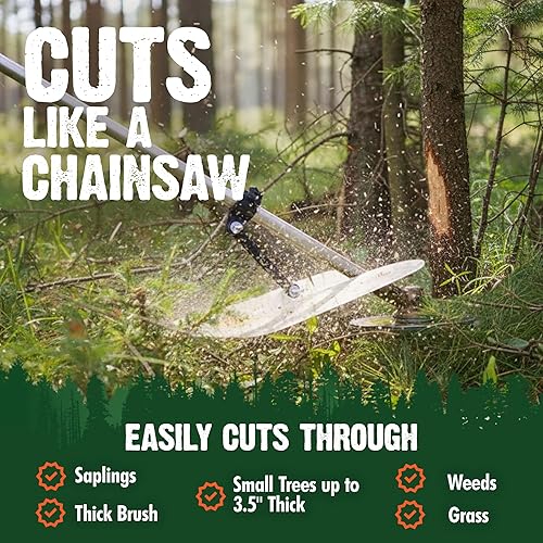 Miniatura 3 de Forester Juego de 2 cuchillas de corte de cepillo de motosierra + juego de lima – 9 pulgadas x 20 dientes | Se adapta a la mayoría de recortadores