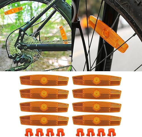 Miniatura 3 de Reflector de radios para bicicleta de montaña, 8 piezas, llantas de acero en forma de pez, reflectores de radios, llantas de rueda de bicicleta,
