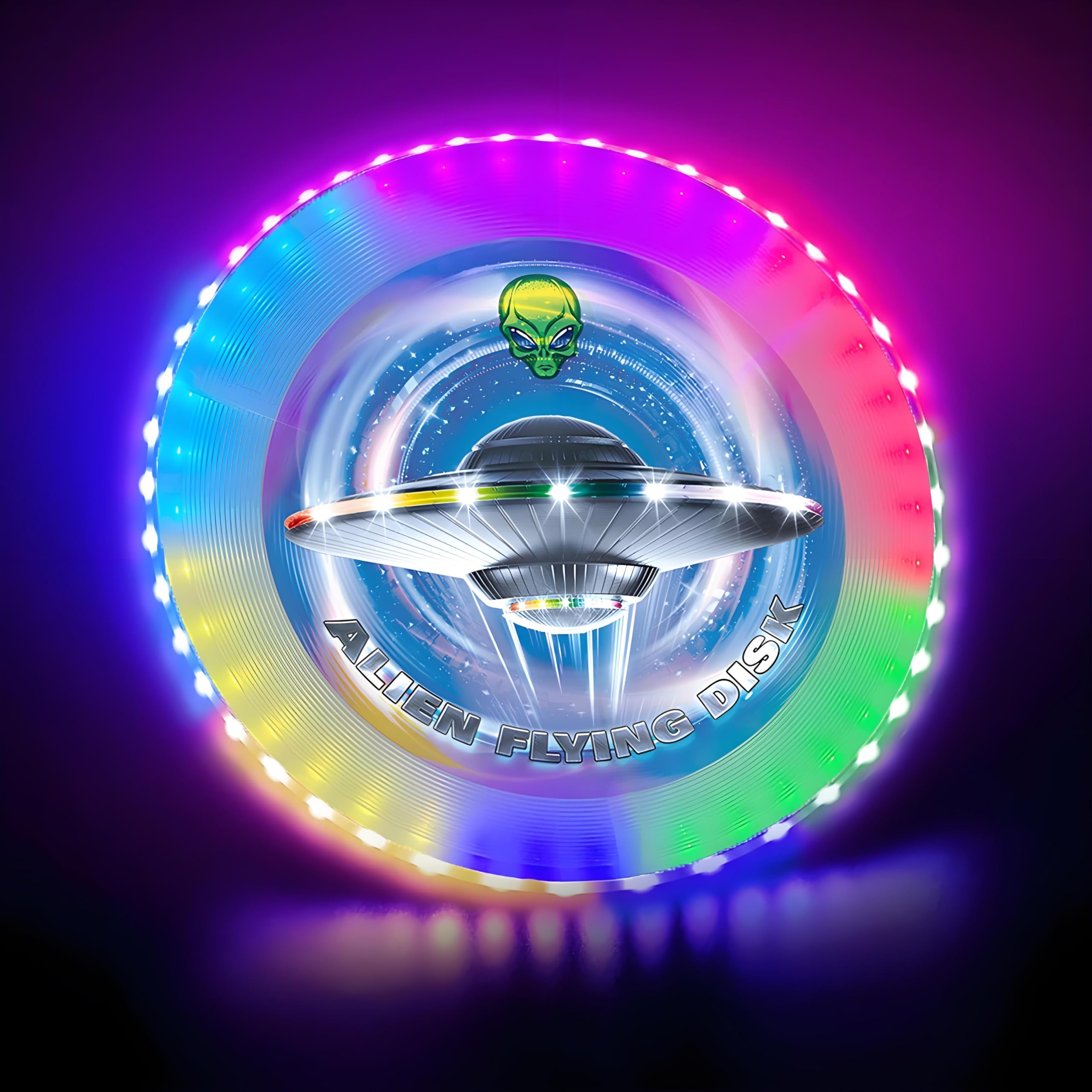 Modes d'éclairage LED Flying Disc - Disque de vol lumineux pour enfants et adultes