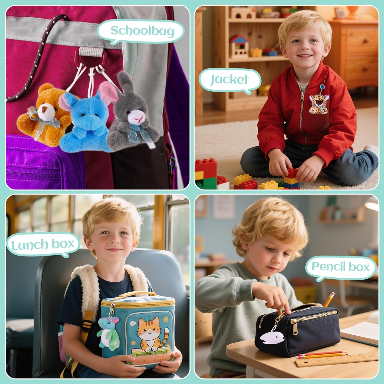 56 Pack Small Stuffed Animals Bulk, Mini Plush Animals, Party Favors for Kid, Carnival Prizes, Treasure Box Toys for Classroom, Stuffed Toys for Stocking Stuffers, Claw Machine Filler - Image 8