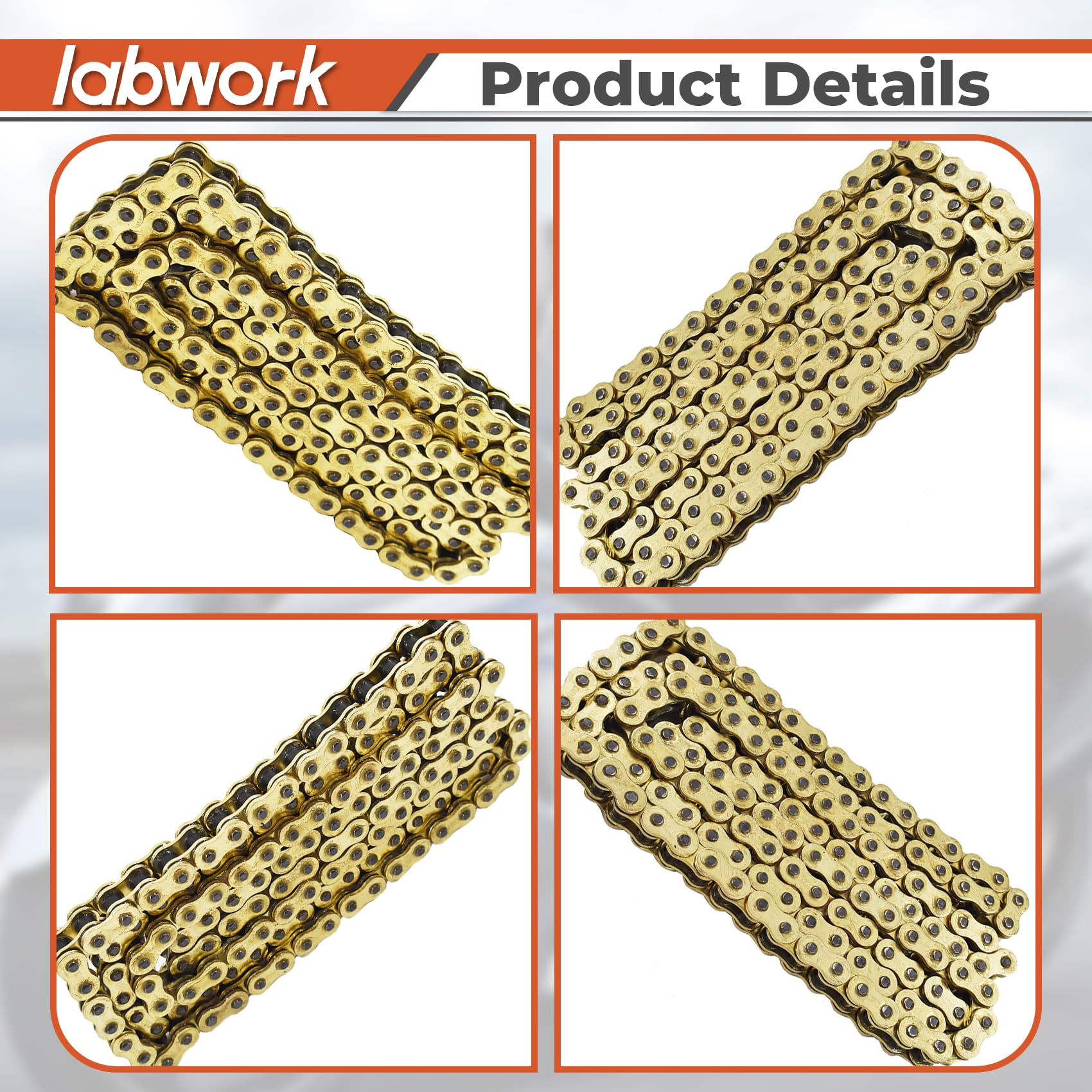 Amazon.com: labwork Heavy Duty Drive Chain with O-Ring Gold Color