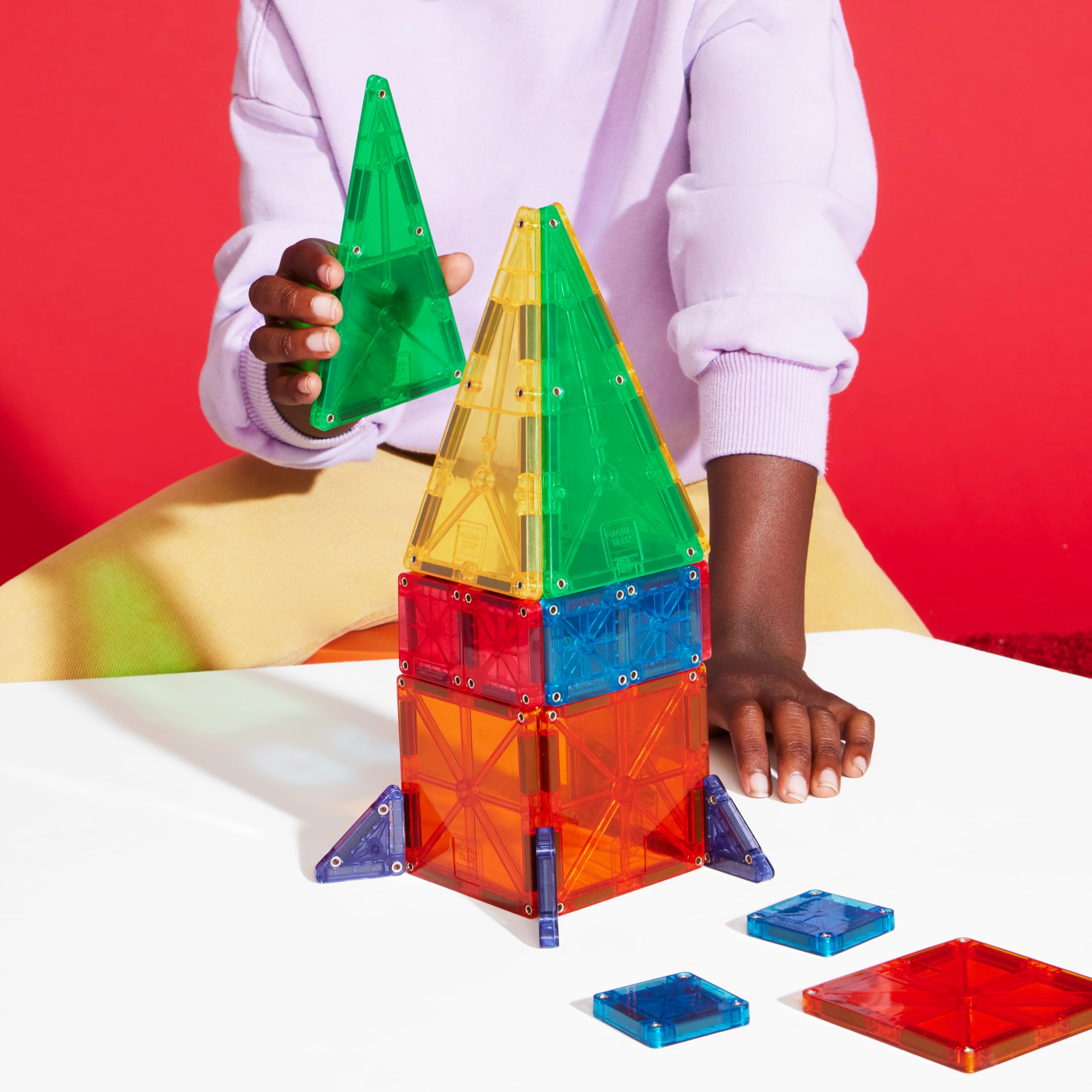 Magna-Tiles Combo 20-Piece Magnetic Construction Set, The Original Magnetic Building Brand, Multi-coloured, Large - Image 4