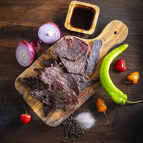 Vista 64 de Matt-Hat Punjabi Indian Curry - Carne seca artesanal hecha con salsa de soja, pasta tandoori y carne halal, baja en carbohidratos y sin gluten, sin