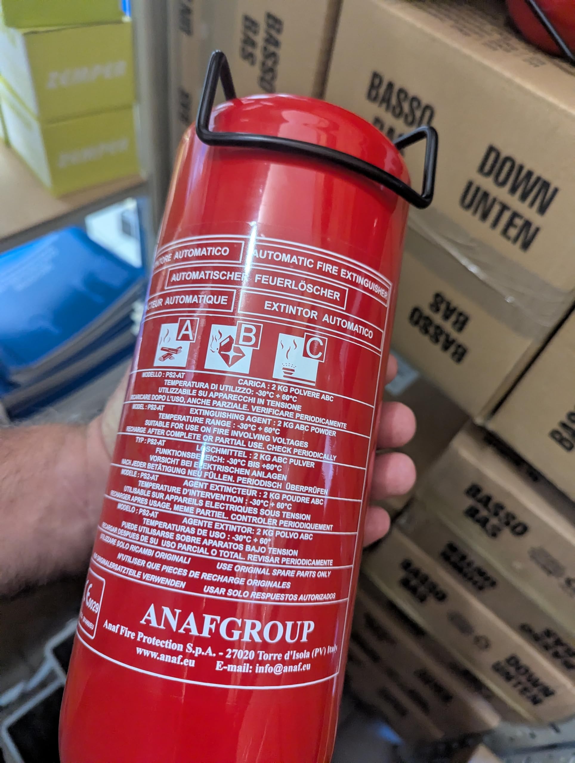Extincteur automatique à pluie de poudre 2 kg