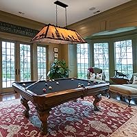 Vista 5 de TOCHIC Tiffany Pool Table Light, 4 Lights billiard & pool table lights for 7' 8' Table, Farmhouse Chandelier for Dining Room, Western Cowboy Pool
