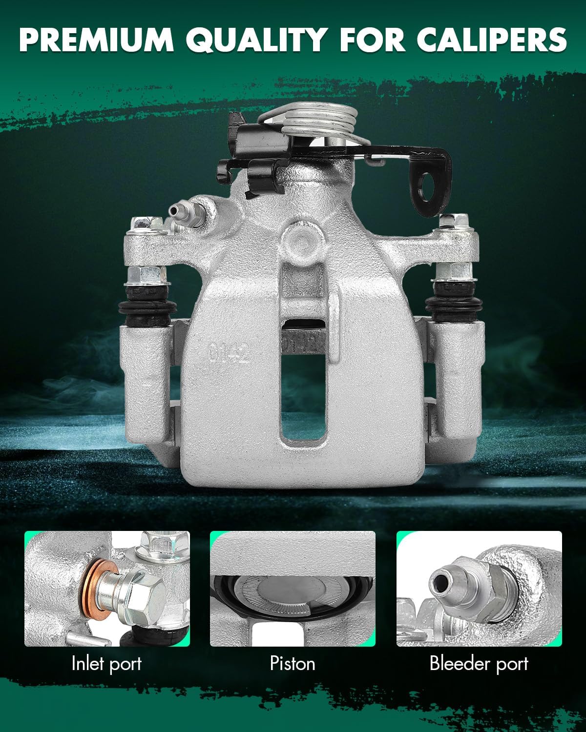 SCITOO 19B3415 Rear Right Disc Brake Caliper Assembly w/Bracket For Audi For A4 2005-2009,For Audi For A4 Quattro 2005-2009