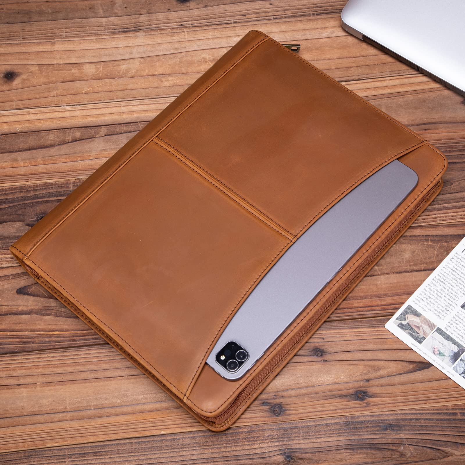 YIWEN Leather Portfolio - Executive Padfolio -5
