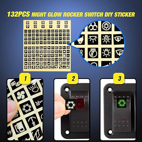 Miniatura 8 de Nilight - Panel de interruptor basculante de aluminio 90019C de 3 bandas, tablero de palanca de 5 pines ONOFF, interruptor basculante precableado
