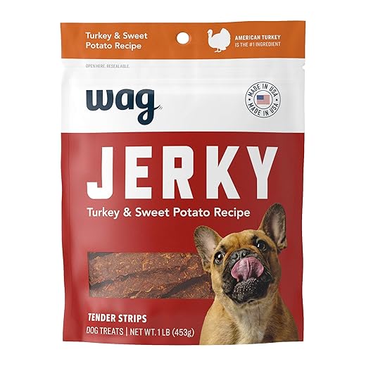 Wag Turkey & Sweet Potato Jerky Treats