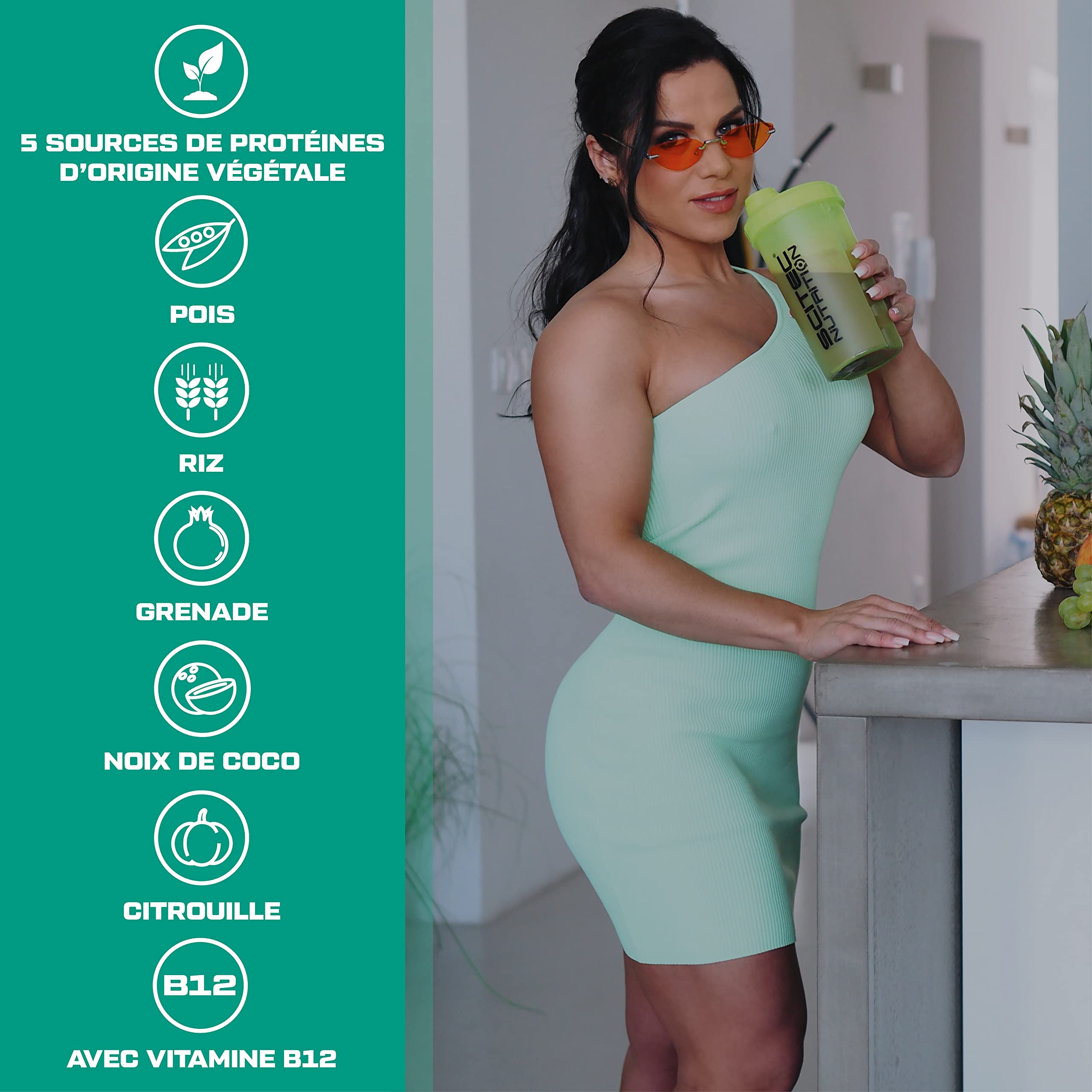Scitec Nutrition 100% Vegan Protein - 5 sources de protéines d'origine végétale - enrichi en vitamine B12-33g par portion - Vegan, 1 kg, Noisette-Noix