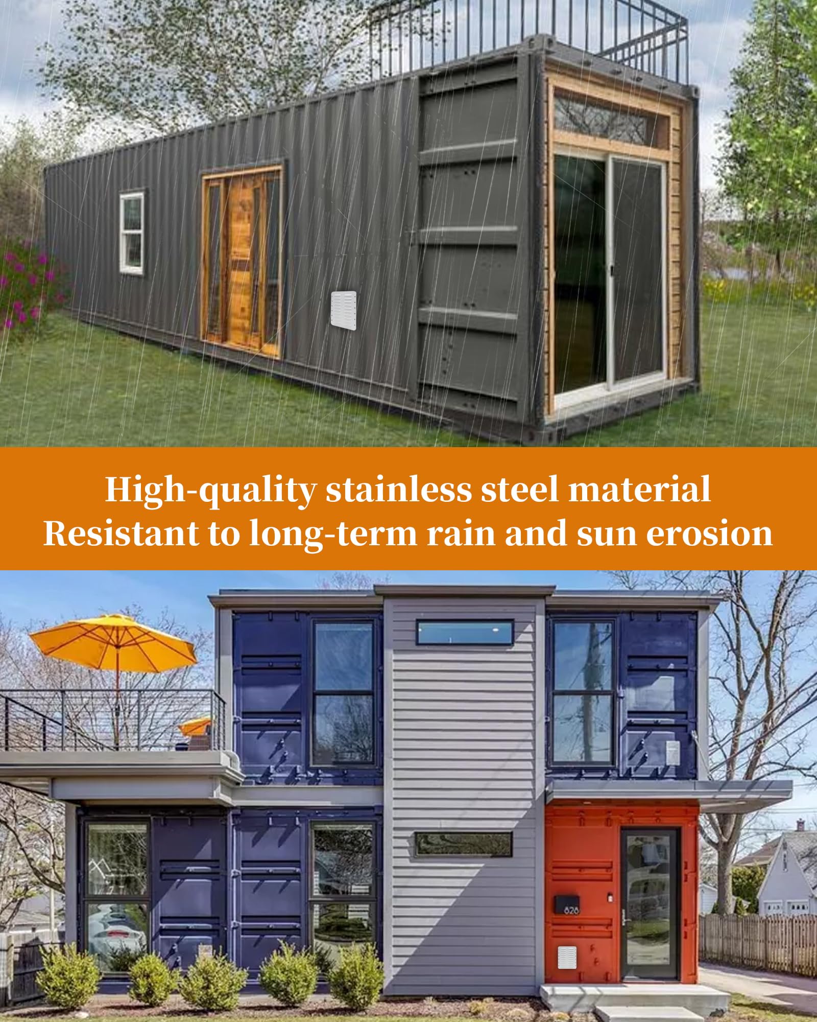 2 Pack Heavy Duty Container Air Vents, Shipping Container Vent With Metal - View #10