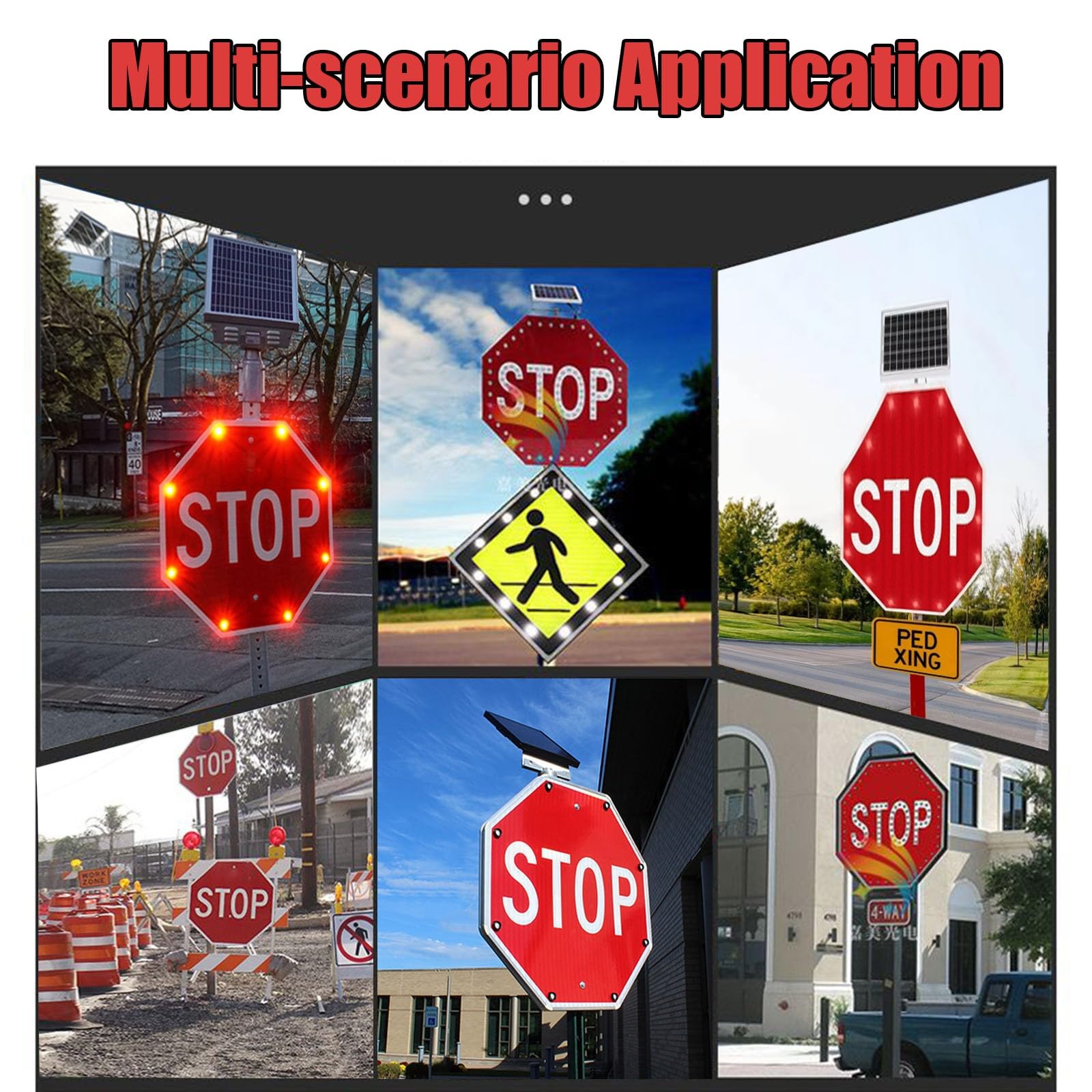 Señal de Stop de 24" - Señal de Stop de Gran Tamaño y Muy Visible para Obras de Construcción, Tráfico y Muelles - Resistente a la Intemperie, fácil instalación