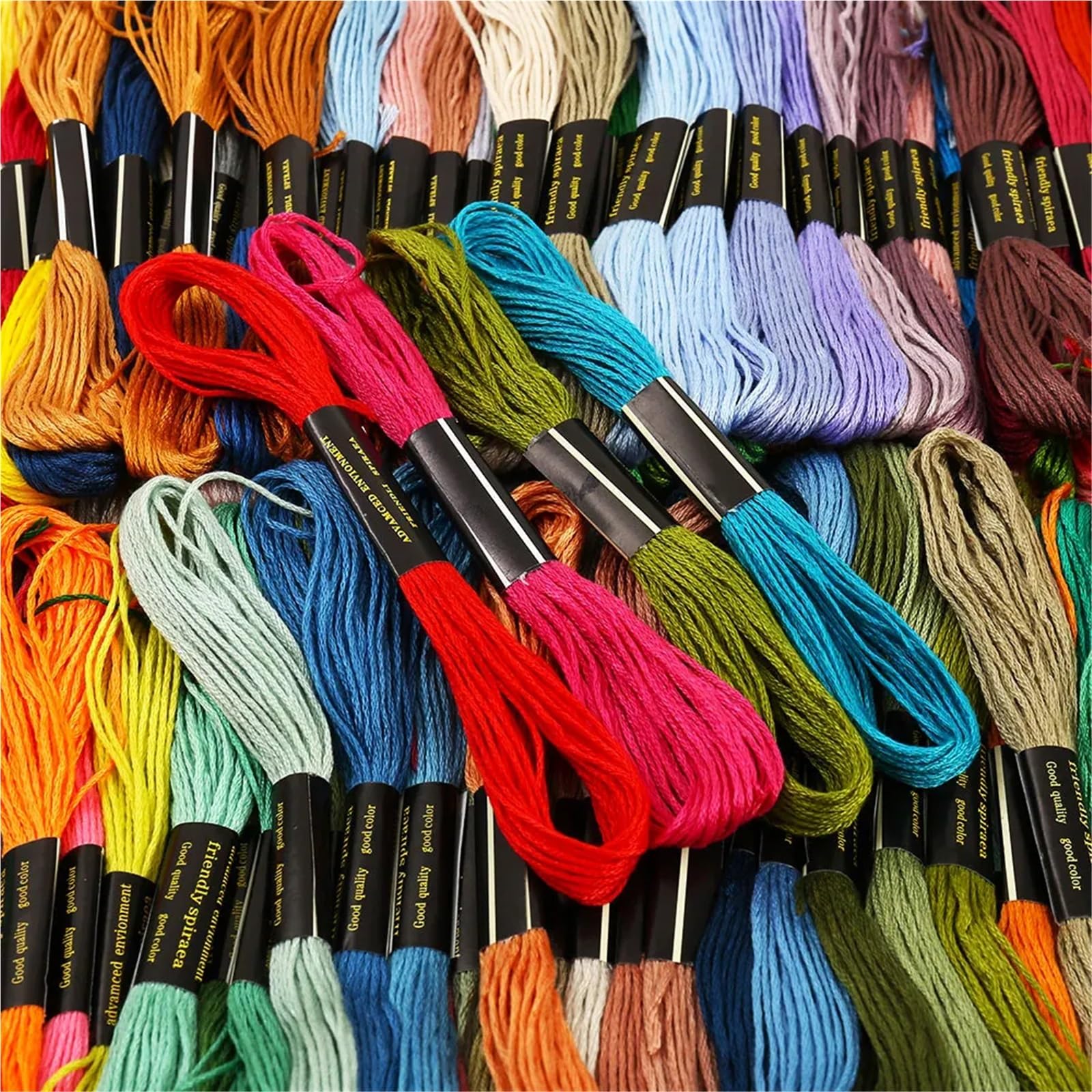 Stickgarne, 3er-Set, 100/200/447 Stück, gemischte Farben, Stickgarn, Baumwolle, Nähknäuel, Handwerk, Kreuzstich-Set, Linie, DIY-Werkzeuge, Armbänder herstellen (447 Farben)