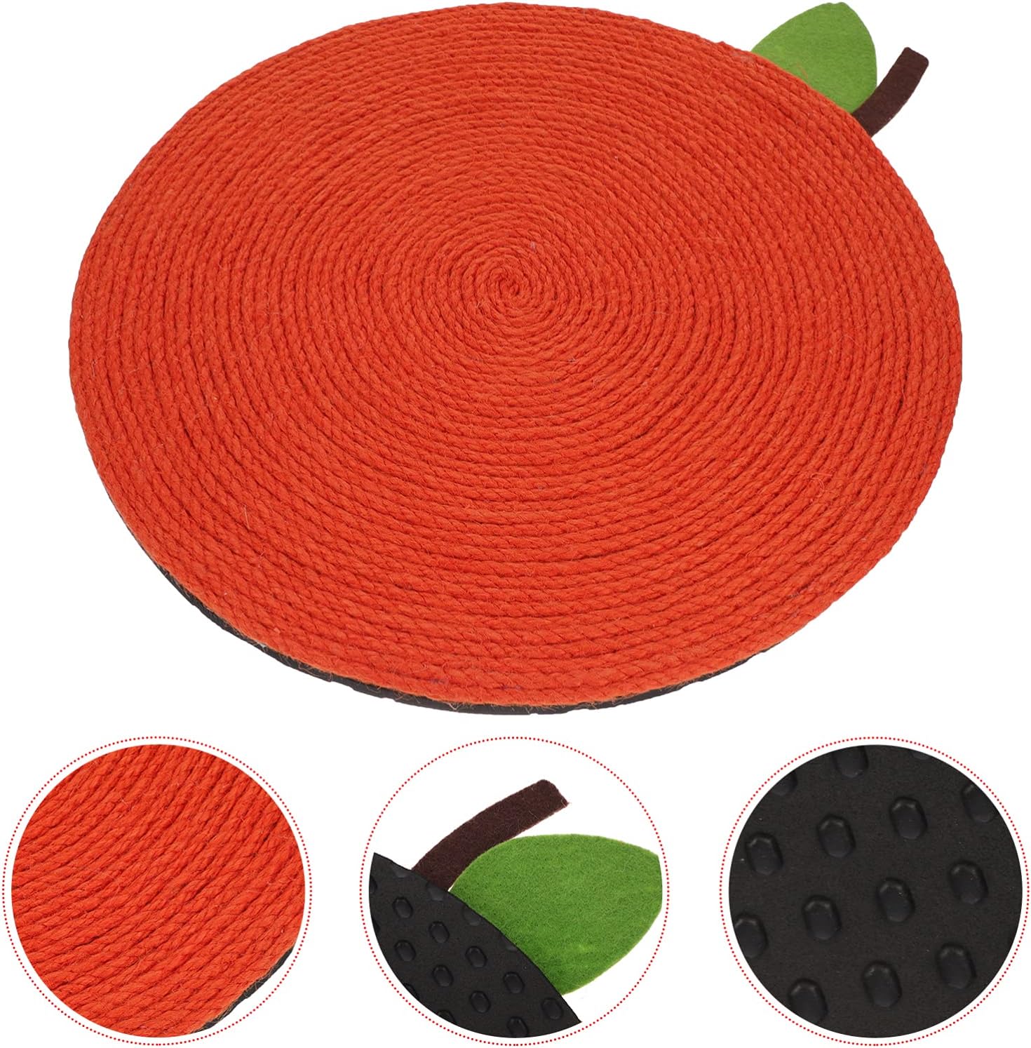 Orange Shaped Cat Scratch Board with Sisal Rope EVA Cartoon image 5