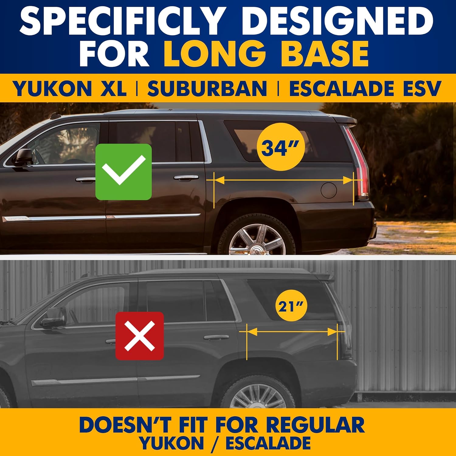 Premium Cargo Liner for GMC Yukon XL Denali 2021-2026 - 100% Protection - Custom Fit Car Trunk Mat - All-Season Black Cargo Mat - 3D Shaped Laser Measured Trunk Liners for Cadillac Escalade ESV