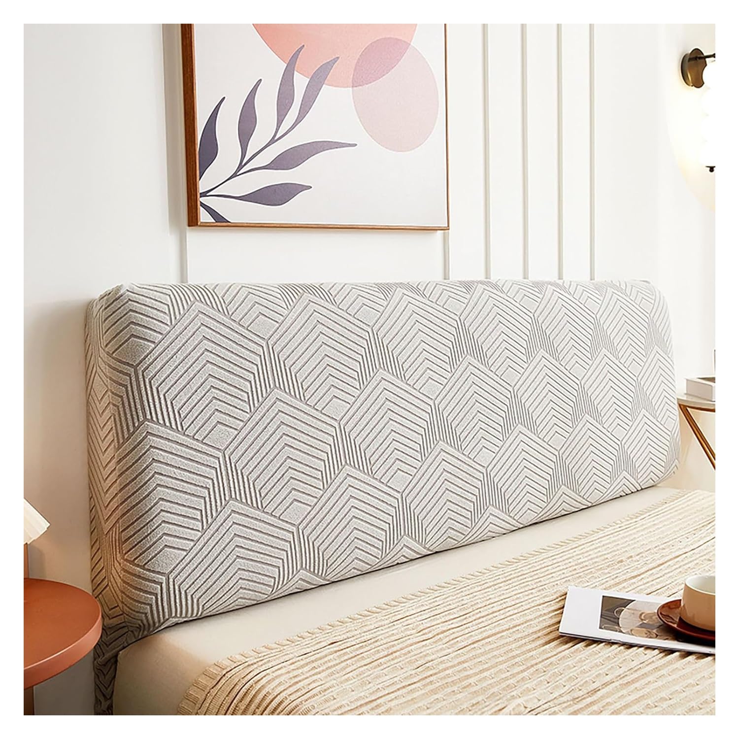 moismk Bed Headboard Slipcover Protector Stretch Dustproof Bed Head Cover for Twin Queen Full California King Size Beds, Decorative Protectors for Headborad (Color : #34, Size : Length(200CM/79IN))
