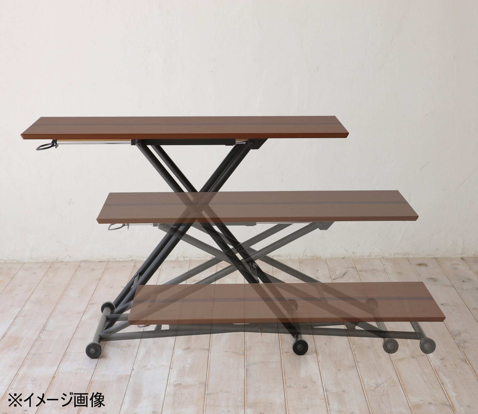 Amazon｜あずま工芸 リフティングテーブル ロジカ 幅65cm ダーク 