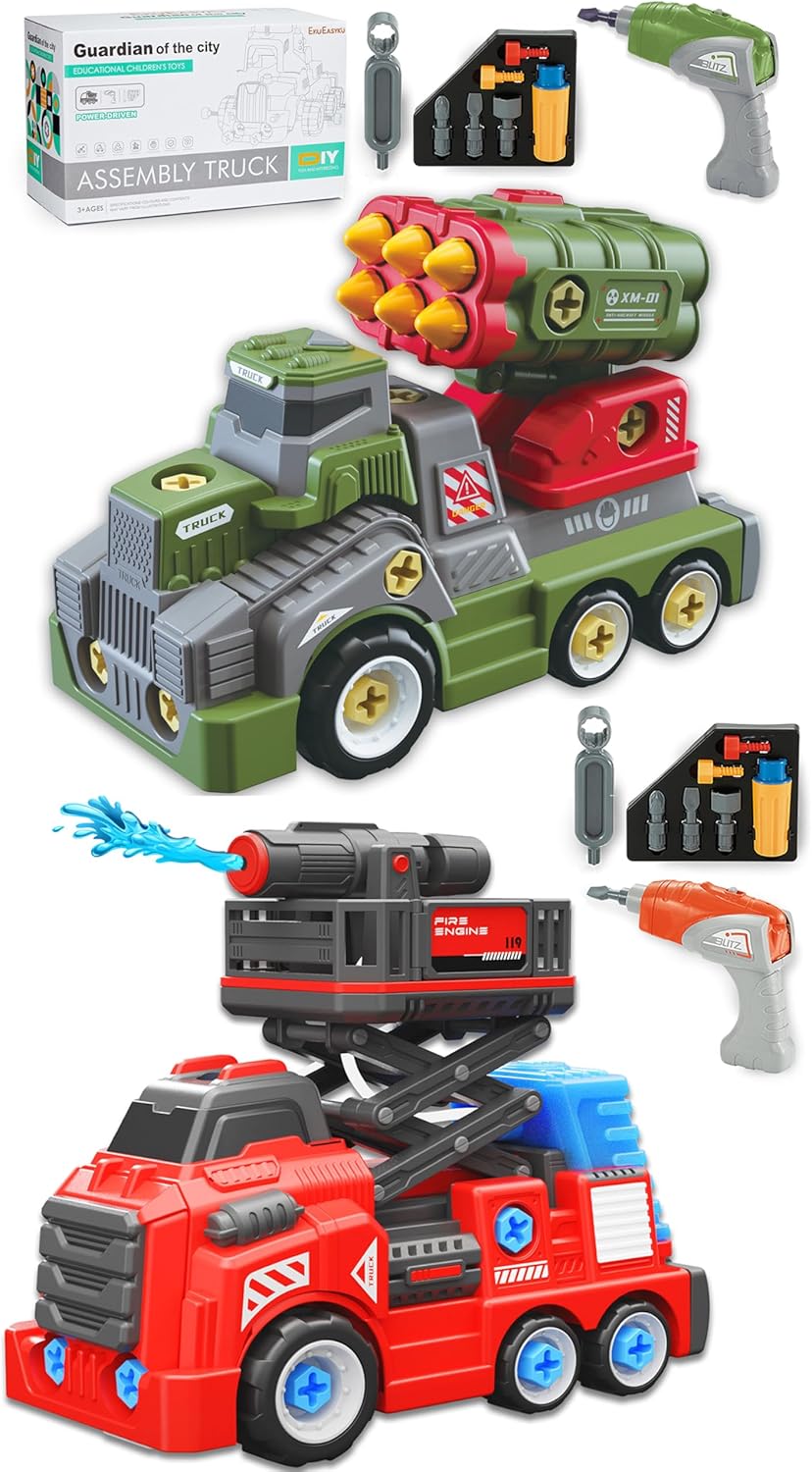 WT889-R14 Take Apart Fire Truck, WT889-R17 Take Apart Missile Truck