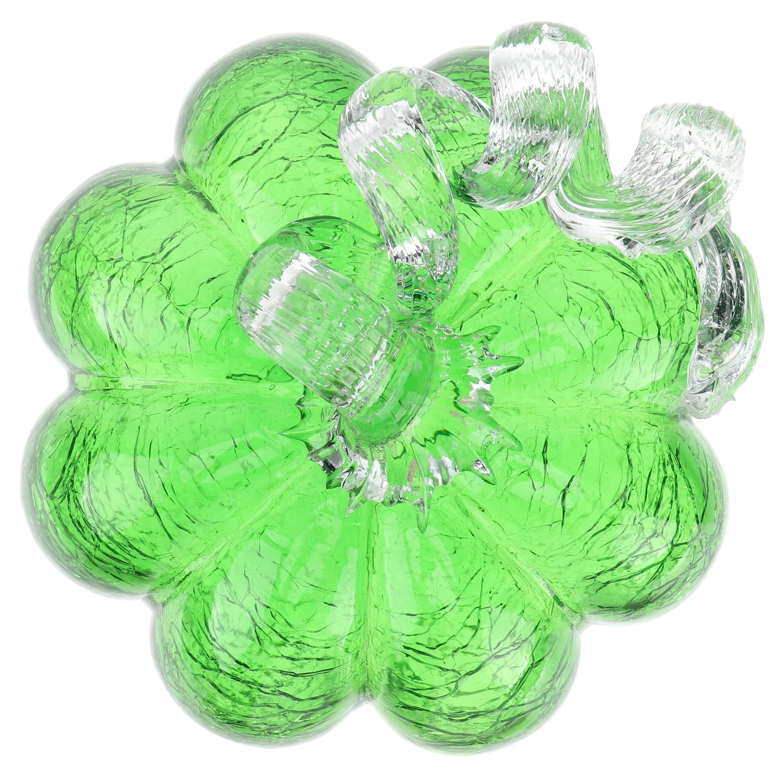 Calabaza de cristal verde Uonlytech adorno decorativo elegante para dormitorio