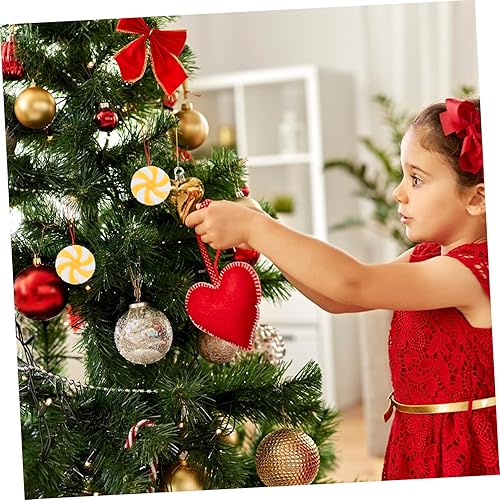 Miniatura 7 de NOLITOY 100 piezas de decoraciones de dulces de Navidad, cuentas redondas sueltas de Navidad, adornos de bastón de caramelo, adornos de Navidad,