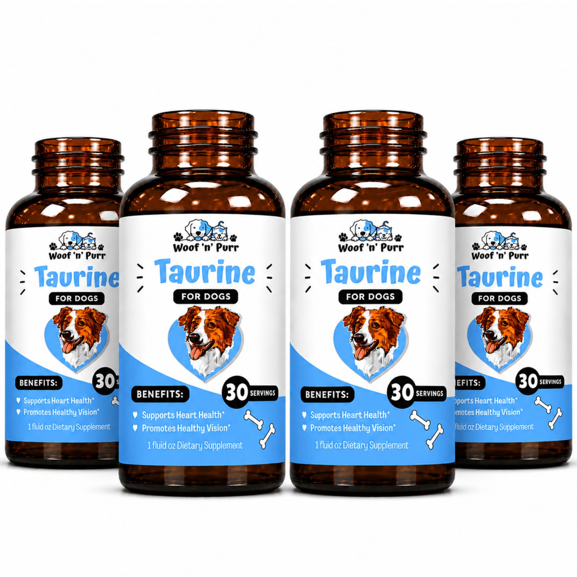 Taurine for Dogs - Taurine Supplement for Dogs - Supports Healthy Vision, Heart, Immune System, & Much More - Dog Heart Supplements - Dog Heart Health - 1 fl oz - Bacon Flavor — Amazon image 7